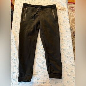 Men's Black Jogger Pants with Zip Pockets